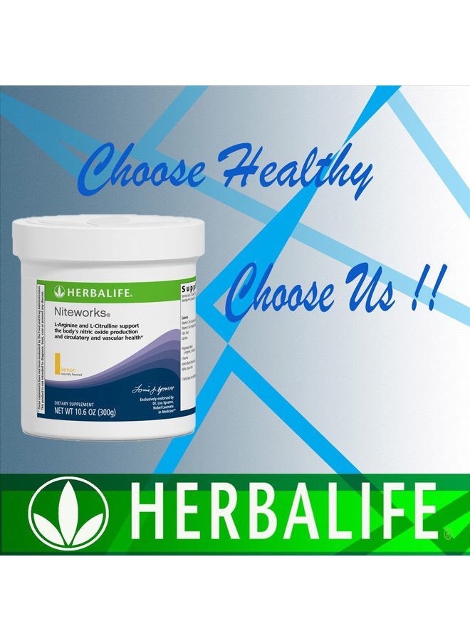 HERBALIFE نايت ووركس 15 حصة 150 جرام (ليمون) بنكهة طبيعية: مع L-أرجينين و L-سيترولين - Image 5