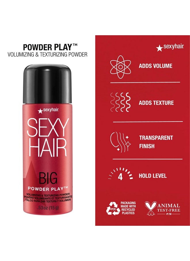 Sexy Hair SexyHair Big Powder Play Volumizing & Texturizing Powder, 0.53 Oz | Colorless on Hair | Fragrance Free | Instant Lift  - Image 5