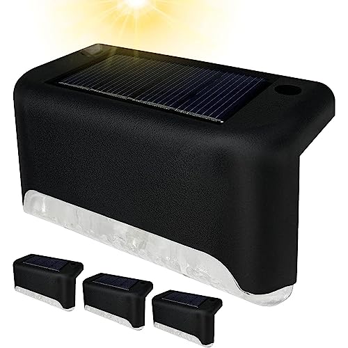 GIGAWATTS Boundary Solar Deck Light | Automatic Sensor Waterproof LED Lamp for Outdoor Use | Energy Efficient Solar Lights for Home Garden Balcony Terrace Fence and Steps (Warm White, Pack of 4) - Image 4