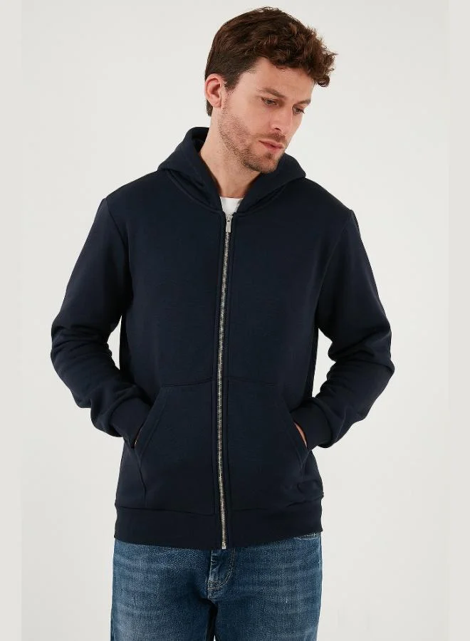 Buratti  Buratti Regular Fit Hooded Zippered Furry Soft Coated Winter Sweat Men's SWEAT 5905340 for Men | Best Price UAE