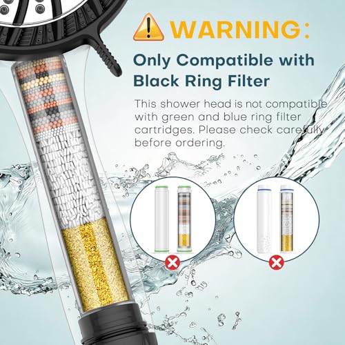 PWERAN Shower Filter for Handheld Shower Head, 2 Pack 18 Stage Replacement Filters for Hard Water Remove Chlorine and Harmful Substances - Image 2