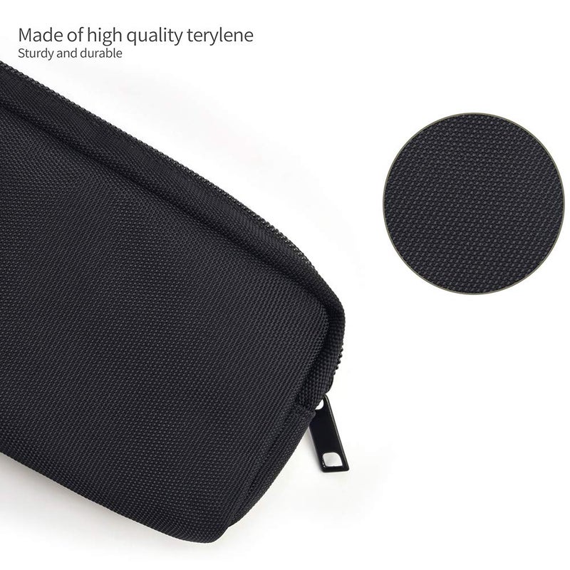 DOBMIT Pencil Pen Case, Big Capacity Pencil Pouch Makeup Bag Durable Office Stationery Organizer - Black - Image 3
