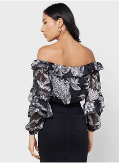 GUESS Floral Printed  Crop Top  - Image 2