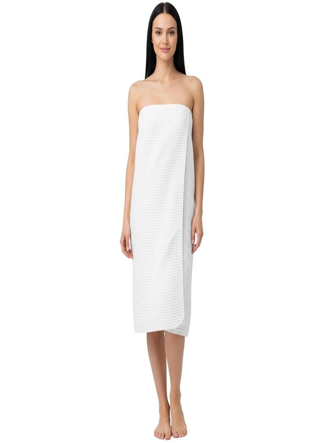 APPEARUS Women's Waffle Spa Bath Wrap - One Size (Fits S-M) - Lightweight, Quick-Dry Adjustable Towel Wrap with Snaps for Spa, Gym, Shower, and Travel - Image 1