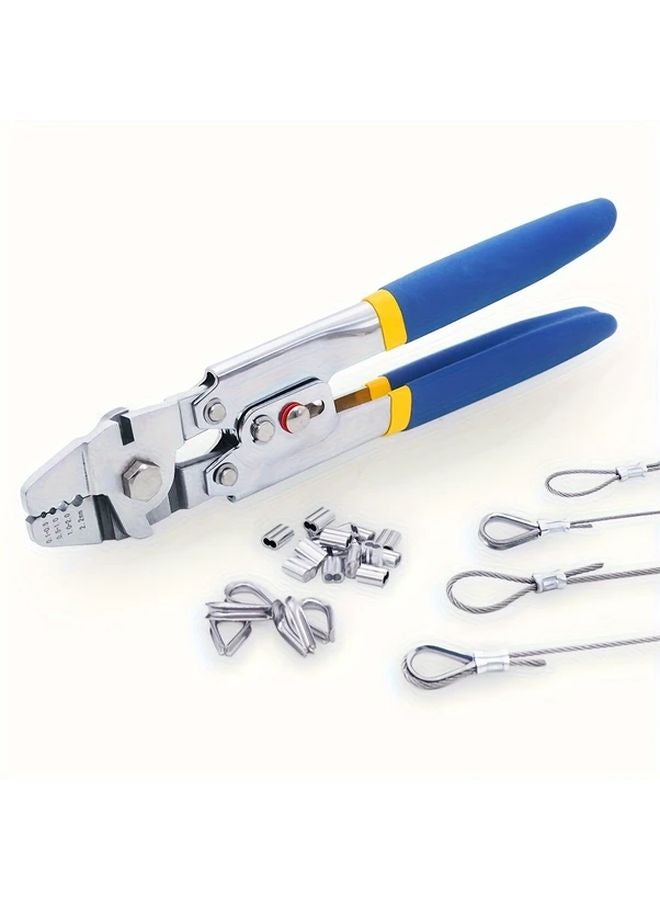 1 Plier 820 Sleeves Steel Wire Rope Crimping Tool Cable Crimping Diameter 2 2Mm - Image 2