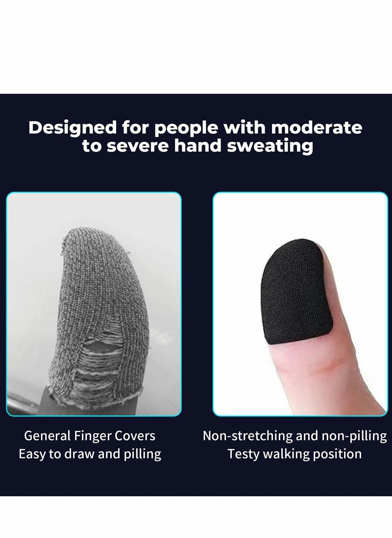 KASTWAVE - Breathable Sweat Proof Finger Gloves, 20 PCS Mobile Esports Game Finger Stickers, Sensitive Touch Screen Thumb Stickers Breathable Portable Anti-Sweat Smooth Thumb Sleeves for Mobile Phone Gaming - Image 1
