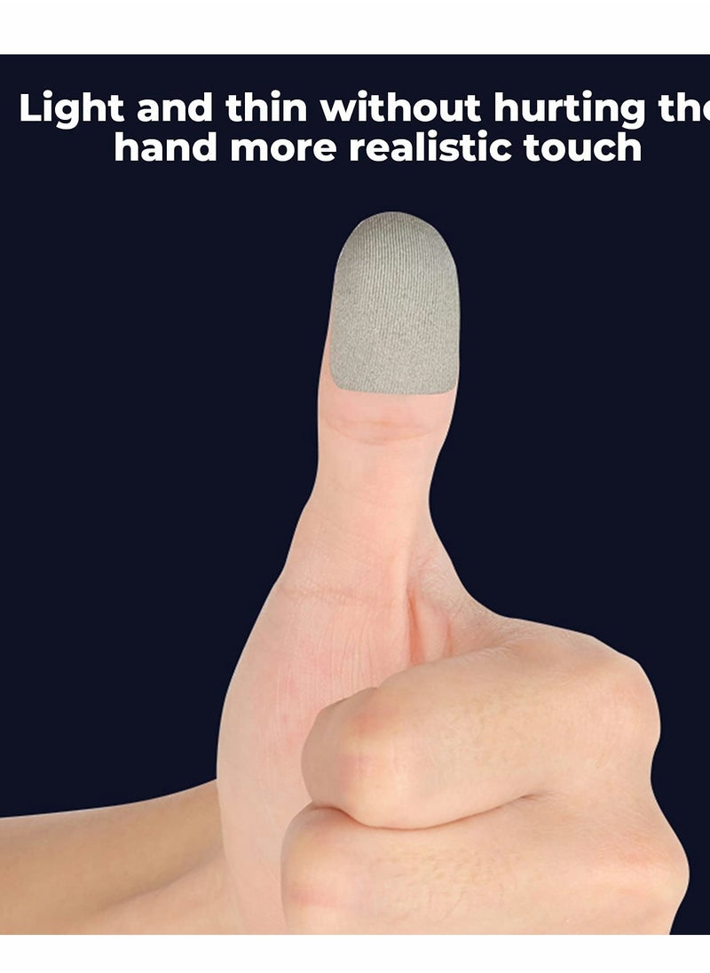 KASTWAVE - Breathable Sweat Proof Finger Gloves, 20 PCS Mobile Esports Game Finger Stickers, Sensitive Touch Screen Thumb Stickers Breathable Portable Anti-Sweat Smooth Thumb Sleeves for Mobile Phone Gaming - Image 1