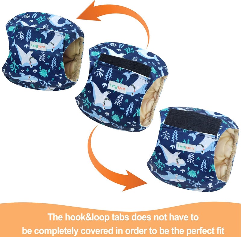 Langsprit Male Belly Bands for Dogs (Pack of 3) - High Absorbing Dog Wraps Male Washable - Reusable Dog Diapers (Sloth,Whale,Dinosaur, XX-Large) - Image 5