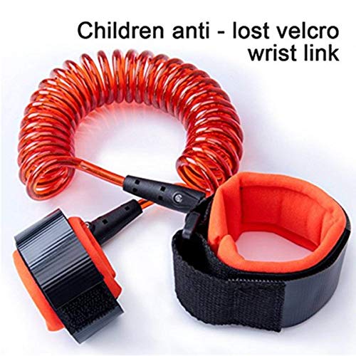 Babies Bloom Kids Anti Lost Wrist Link Flexible Safety Leash Harness Strap Walking Hand Belt Band Wristband Safety Harness Band for Kid(1.5M/ 59Inch) (Orange) - Image 2