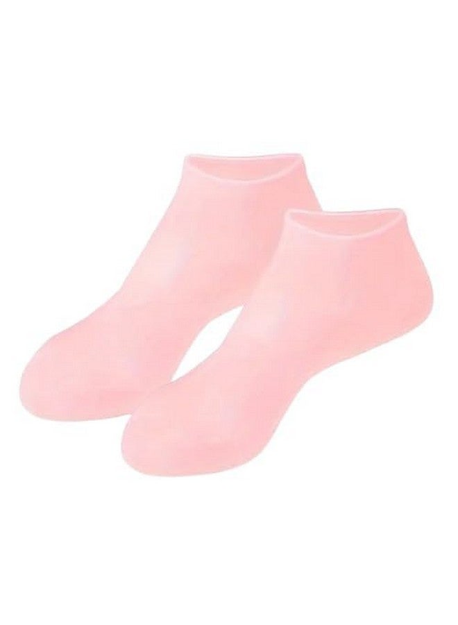 SQUICKLE Silicone Moisturizing Gel Socks Set | Crack Heel Repair Socks With Natural Oil And Vitamin E Repair Dry | Silicone Foot Care Socks For Dry Skin For Women & Girls (Multicolor) (Gel Socks) - Image 1