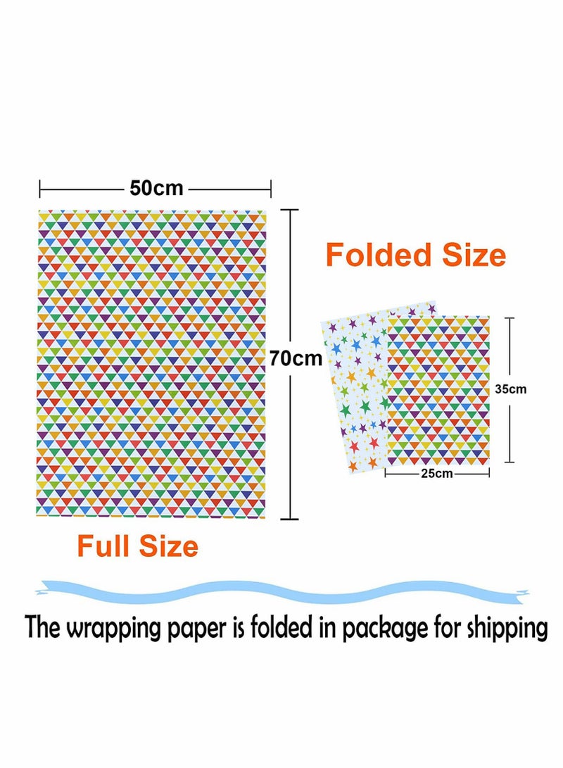 Eco-Friendly Happy Birthday Gift Wrapping Set - Wrapping Paper, Ribbons, Stickers for Birthdays, Showers, Graduations - Boy or Girl Theme - Image 2