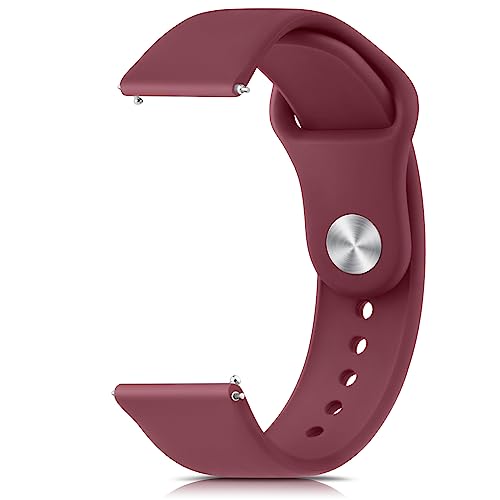 Tobfit Silicone Band for Fitbit Versa 2 Fitness Tracker, Soft Quick-Release Sport Strap for Fitbit Versa SE Fitness Tracker (Watch Not Included), Wristband with Metal Buckle for Men Women(Wine Red) - Image 1