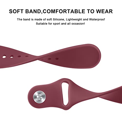 Tobfit Silicone Band for Fitbit Versa 2 Fitness Tracker, Soft Quick-Release Sport Strap for Fitbit Versa SE Fitness Tracker (Watch Not Included), Wristband with Metal Buckle for Men Women(Wine Red) - Image 4