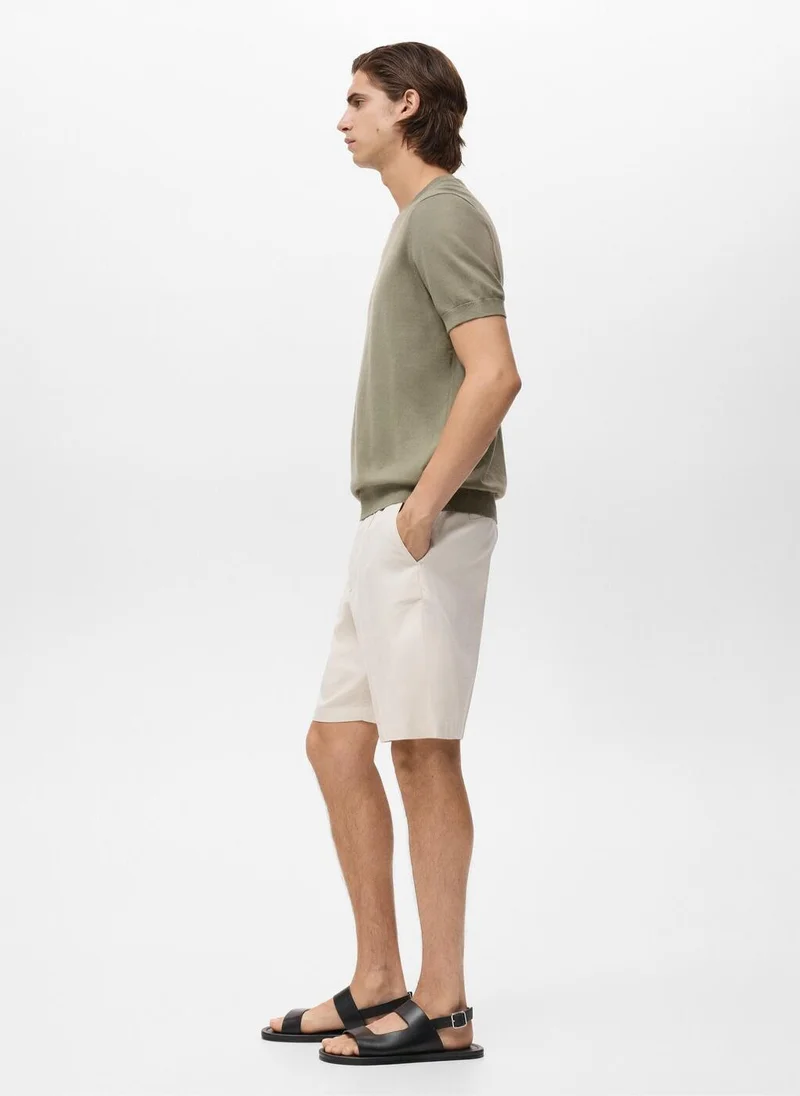 Mango Man Cotton Fine-Knit T-Shirt