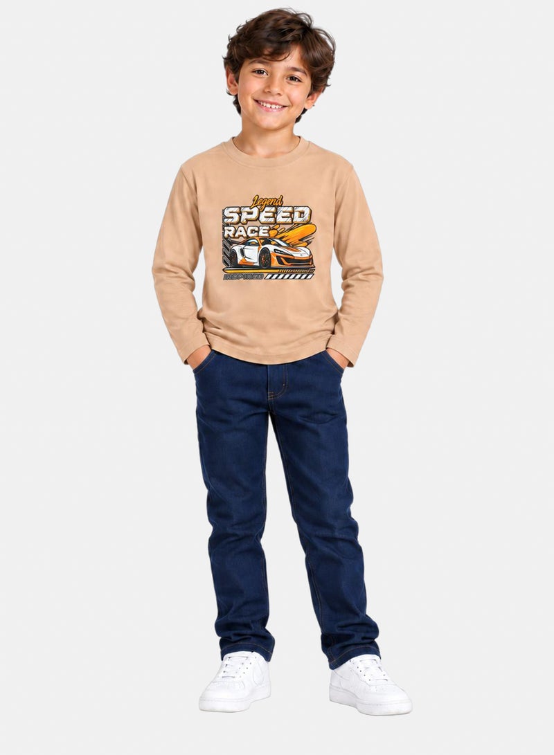 Andora Slip On Boys Regular Fit Printed T-Shirt - Image 3