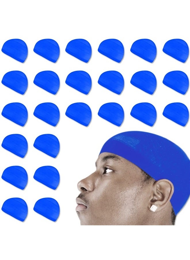 Beauty Town 24 Pcs Wave Cap Stocking Caps Stretch Compression Long Lasting Lightweight Comfortable Fit Durable Mens Dome Cap Loc Cap Sleeping Hair Caps Wave Caps for Men (Royal Blue - 12 Pack of 2 Pcs) - Image 1