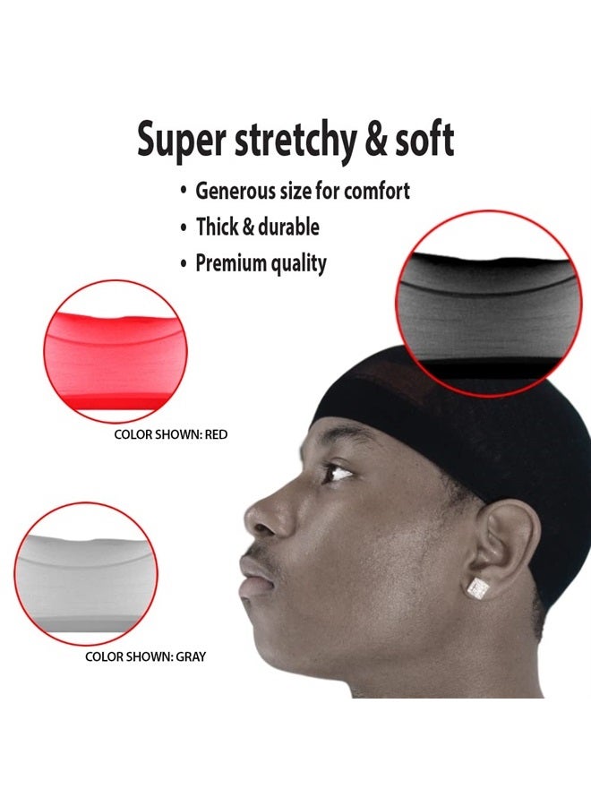 Beauty Town 24 Pcs Wave Cap Stocking Caps Stretch Compression Long Lasting Lightweight Comfortable Fit Durable Mens Dome Cap Loc Cap Sleeping Hair Caps Wave Caps for Men (Royal Blue - 12 Pack of 2 Pcs) - Image 2