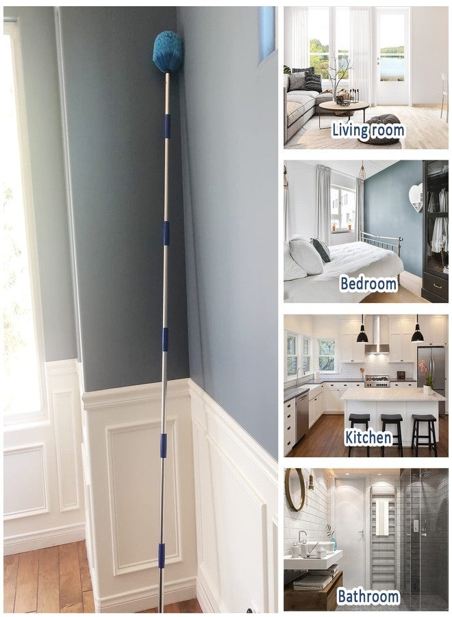 Miya Cobweb Duster with Extension Pole, 6 FT Dusters for Cleaning, Spider Web Brush with Lightweight Stainless Steel Pole and Medium-Stiff Bristles Head, Long Handle Duster Easy Reach High Ceilings - Image 4