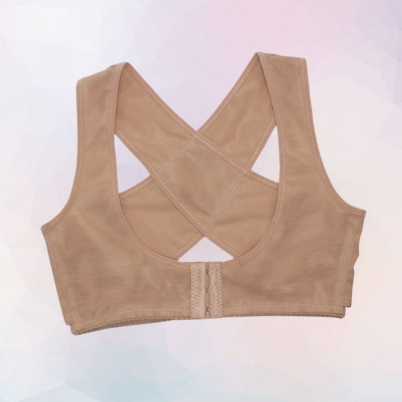 Humpback Brace Support Belt Posture Chest Supports Straps for Adults Students Size XL Skin Color - Image 1