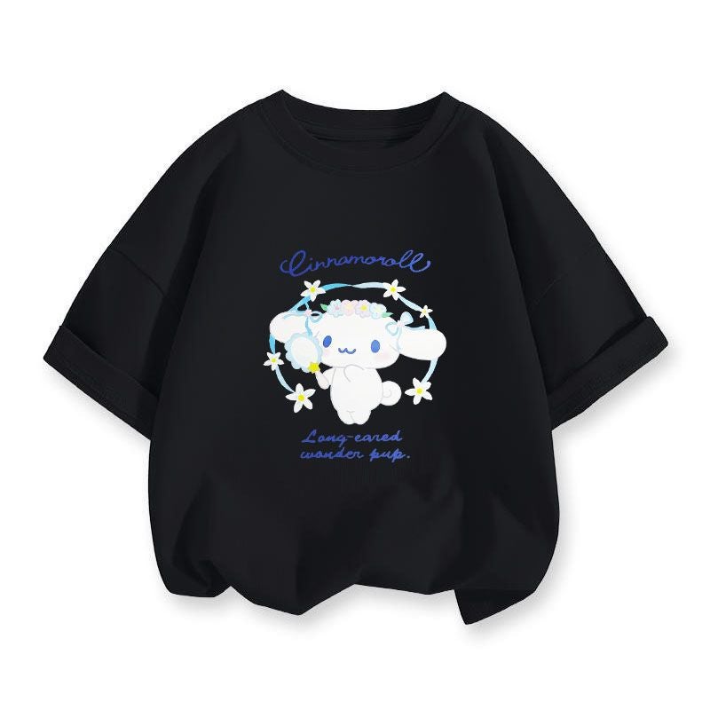 Coolometi Children'S Short-Sleeved Girls' Summer Printed T-Shirt New Children'S Yugui Dog Half-Sleeved Shirt Fashion - Image 1