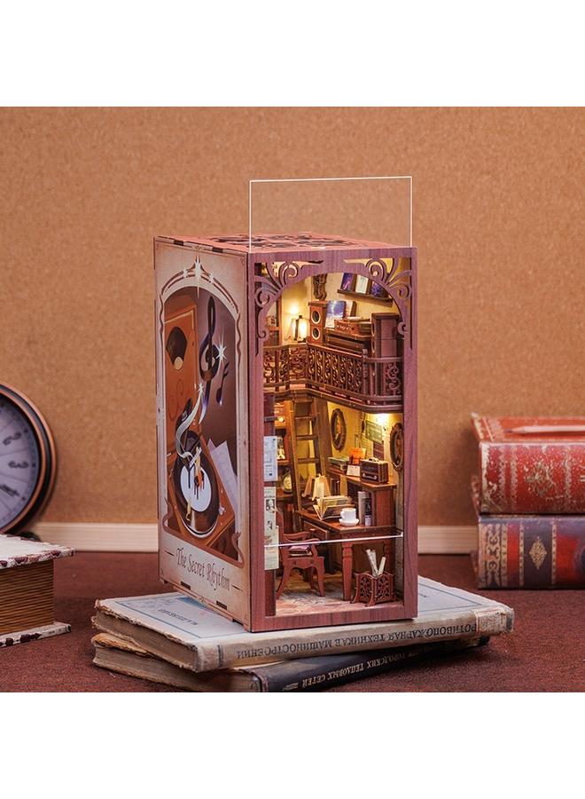 Bluejw CuteBee Secret Music Diy Wooden 3D Handmade Assembled Book Stand Model Building Toy Gift For Women - Image 3