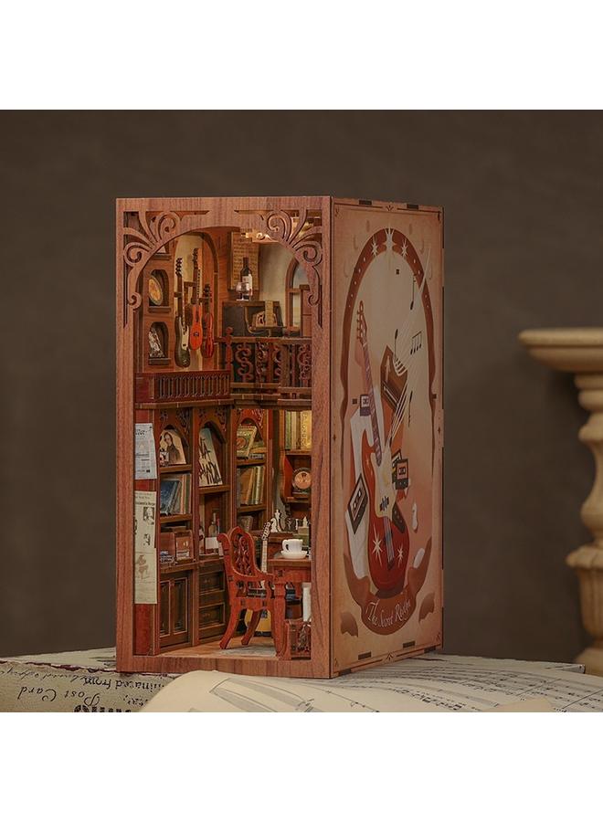 Bluejw CuteBee Secret Music Diy Wooden 3D Handmade Assembled Book Stand Model Building Toy Gift For Women - Image 1
