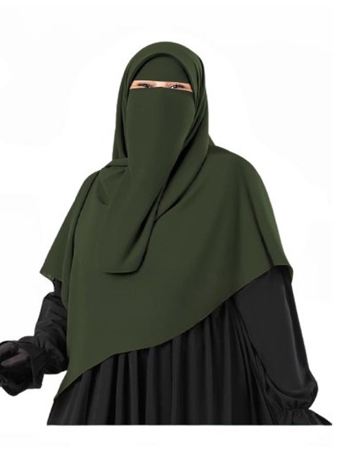 رسالة لنقاب ماليزي 3 قطع – شيفون سعودي عالي الجودة - Image 1