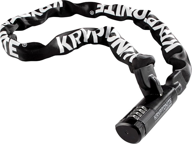 Kryptonite Keeper 712 Combo Bike Chain Lock, 4 Feet Long 7mm Steel Chain Heavy Duty Anti-Theft Bicycle Chain Lock, 4-Digit Resettable Combination Lock for E-Bike Scooter Road Mountain Bikes - Image 1