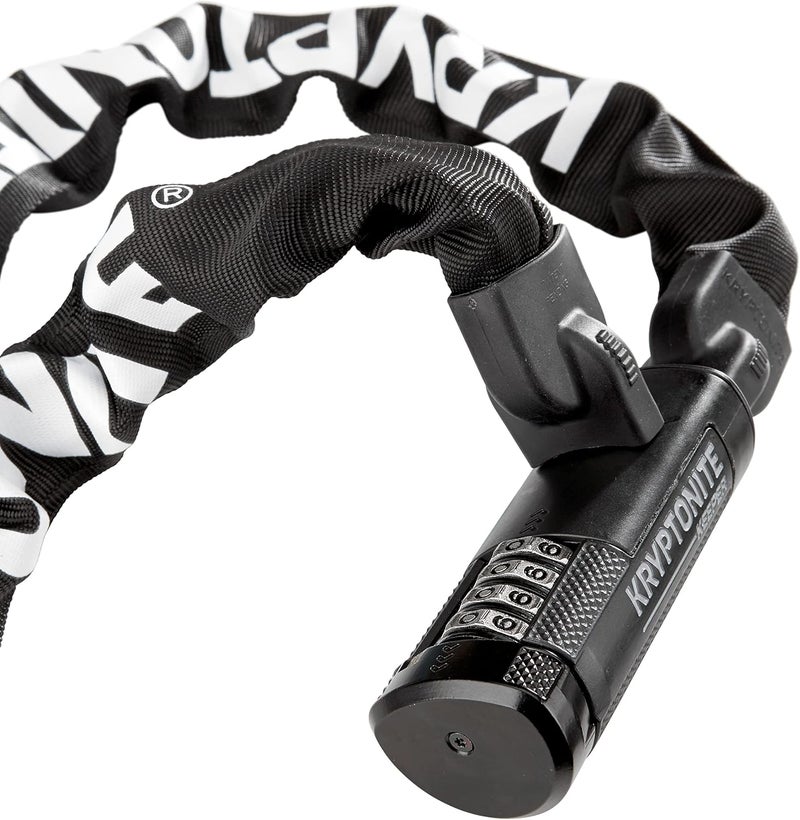 Kryptonite Keeper 712 Combo Bike Chain Lock, 4 Feet Long 7mm Steel Chain Heavy Duty Anti-Theft Bicycle Chain Lock, 4-Digit Resettable Combination Lock for E-Bike Scooter Road Mountain Bikes - Image 3