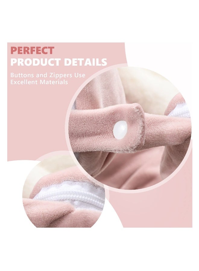 SYOSI, Travel Neck Pillow Blanket, Pillows and Blanket 2 in 1, for Long Flight Fleece Soft Large Essentials for Airplane with Hat Keep, for Car Train Travel - Image 3