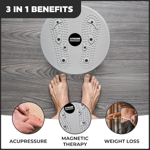 Figure Trimmer Daiwa Felicity Figure Trimmer Ab Twister Board - Waist Twister Machine for Core & Abs Exercise - Waist Twisting Fitness Tool, Dizzy Disc Twist Board for Slimming Workout with Magnets Reflexology - Image 5