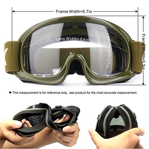 GLX YH15 Anti-Fog Impact-Resistant Kids Youth ATV Off-Road Dirt Bike Motocross Goggles for Boys & Girls (Army Green, one_Size) - Image 3