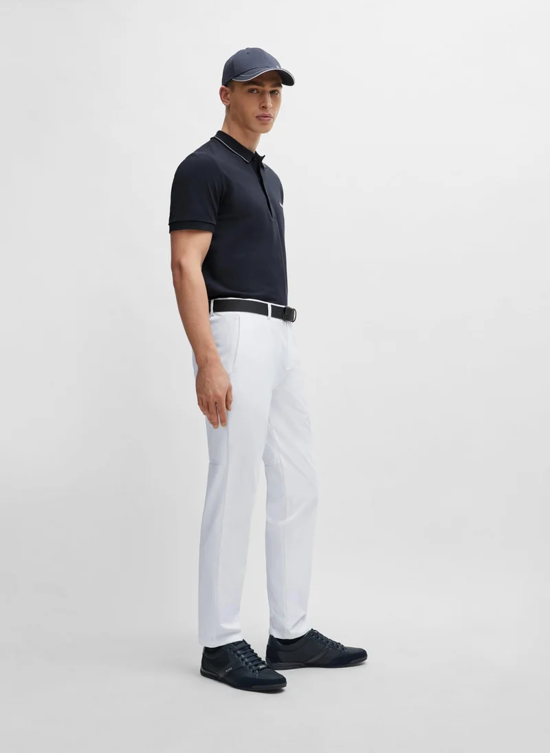 BOSS Mixed-material trainers with suede and faux leather