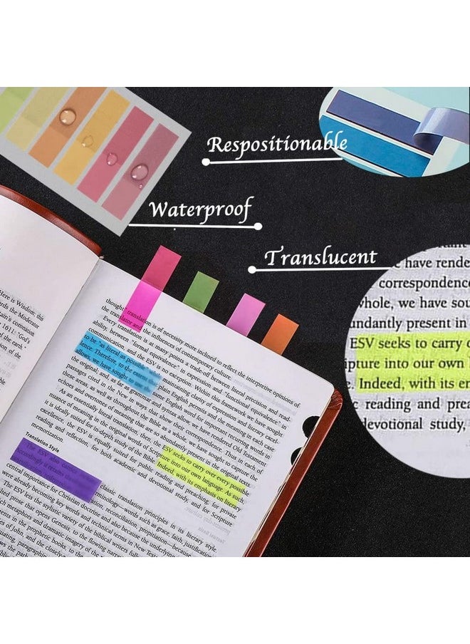 AstonAndia 1200 PCS Sticky Notes Plastic 60 Colors Sticky Tabs Highlighter Strips Waterproof Annotation Tabs for Study Essentials Index File  - Image 3