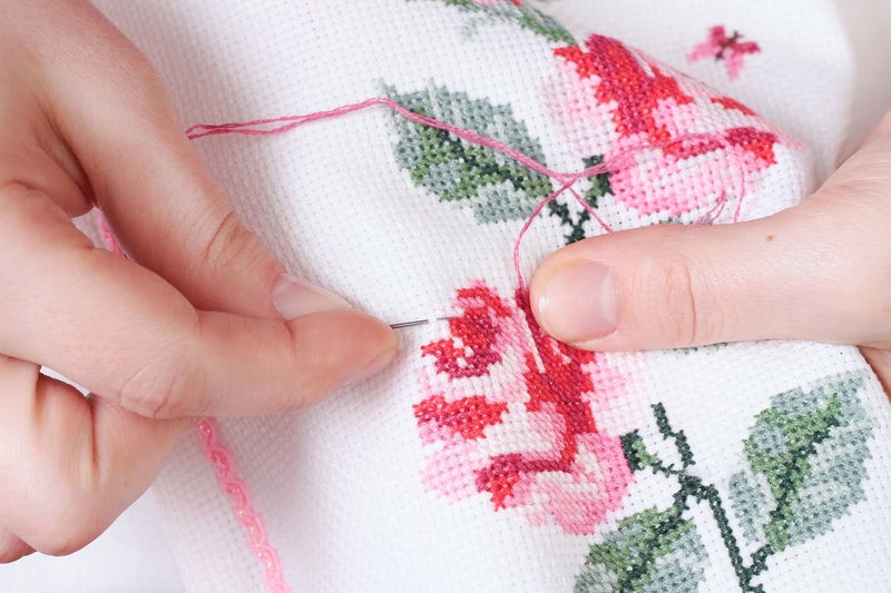 Donmon Aida Cloth 16 Count Cross Stitch Fabric,19Ã—28inch (16CT, White) - Image 4