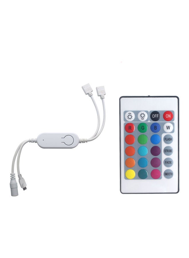 NIBEMINENT 2-Piece IR Remote And Strip Light Wifi Controller White/Red/Greem - Image 1