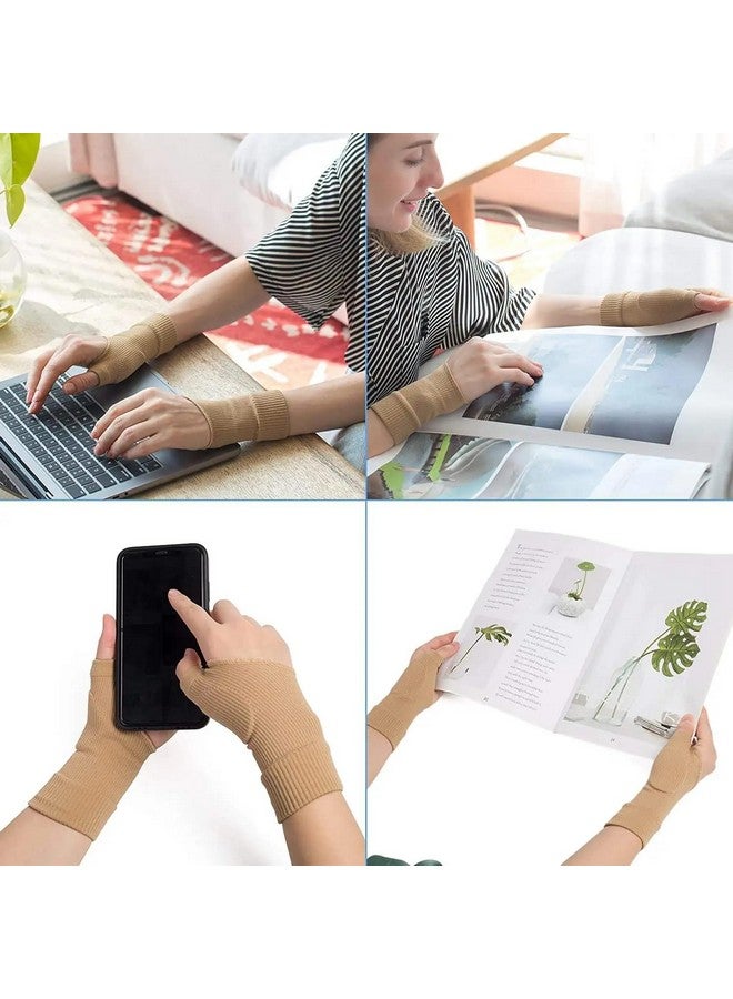 TWINZEN Thumb Hand Wrist Support, Gel Filled Gloves for People who Suffer from Arthritis Thumb Brace - 1 Pair Therapy Gloves, Sport Pain Relief Tendonitis for Men and Women Fits Both Hands - Image 4
