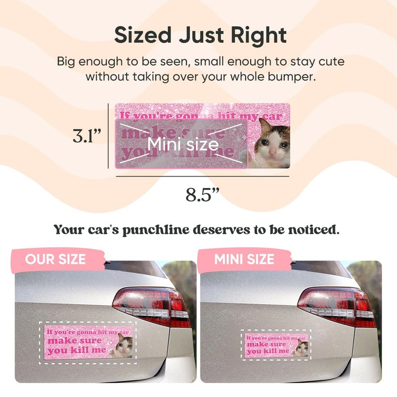 Yoppix 10PCS Funny Car Bumper Magnet, New Driver Magnet Prank Magnetic Sticker for Car Truck Metal, Hot Girls Hit Curbs New Driver Please Be Patient Waterproof Reusable - Image 4