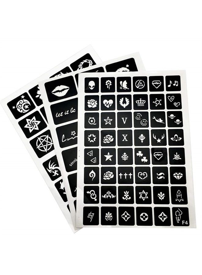 Jurxy 20 Sheets Tattoo Stencil Kit Temporary Tattoo Templates Body Art Designs Self-Adhesive Reusable Tattoo Stickers Kit - Various Patterns for Adults Man Women Kids Teenager - Image 2