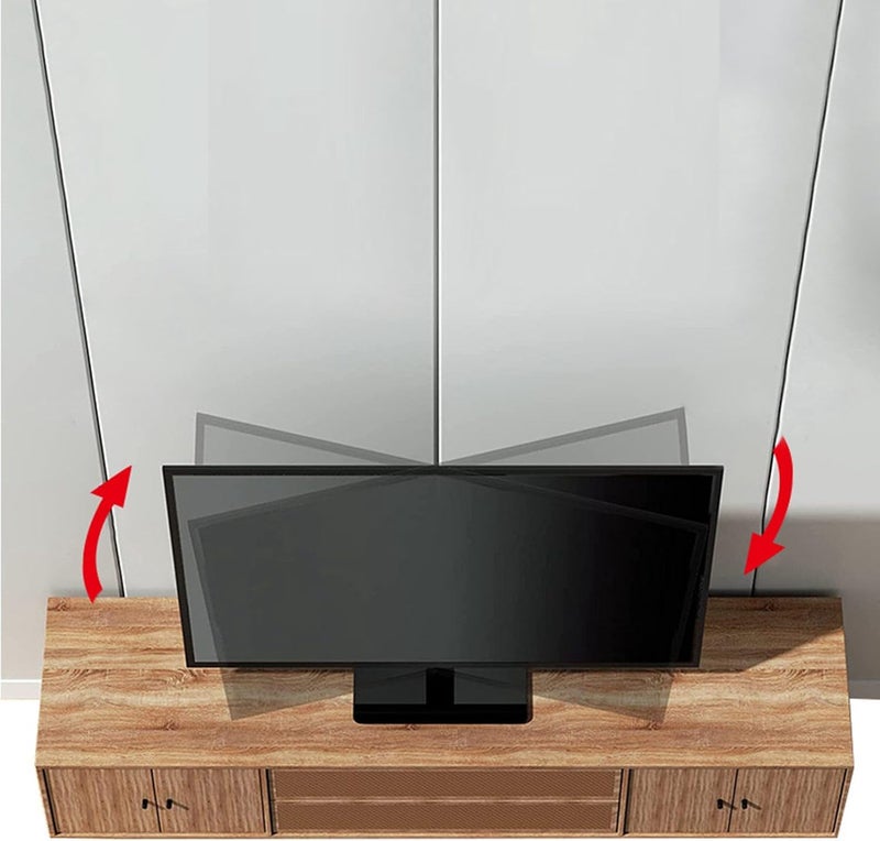 Universal Swivel TV Stand Base, Metal Height Adjustable TV Stand for 32-70 Inch TVs, Space Saving Vertical Design with Swivel Function for Home and Office - Image 2