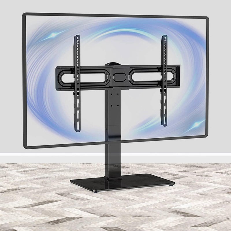 Universal Swivel TV Stand Base, Metal Height Adjustable TV Stand for 32-70 Inch TVs, Space Saving Vertical Design with Swivel Function for Home and Office - Image 5