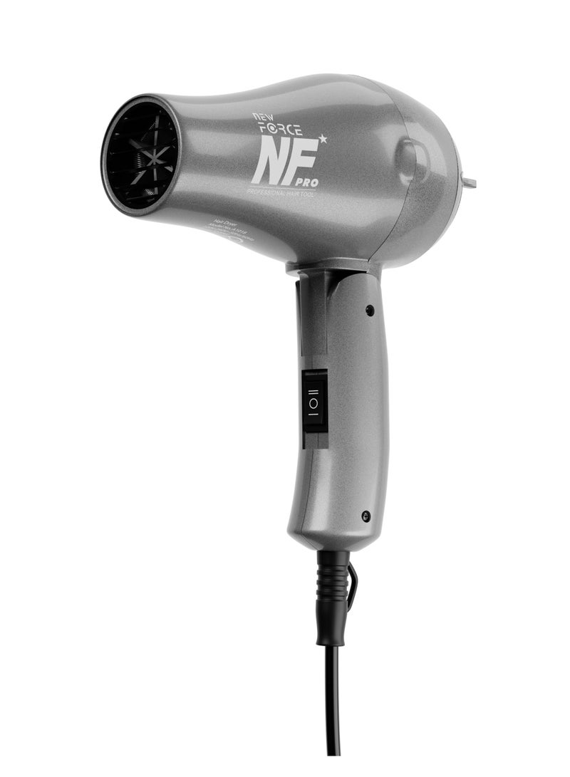 New Force Professional Travel Sized Hair Dryer - Grey