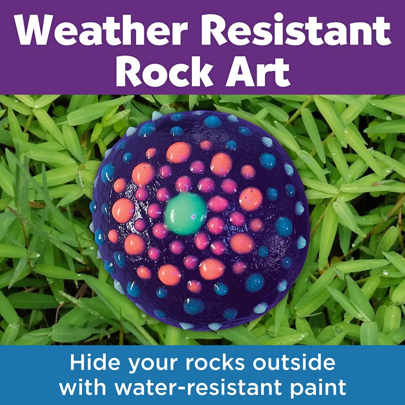 Creativity for Kids Glow in The Dark Rock Painting Kit | Paint & Decorate 10 Rocks with Vibrant Colors & Glow Accents | DIY Rock Painting Kit for Kids | Fun Arts & Crafts (Ages 6+) - Image 4