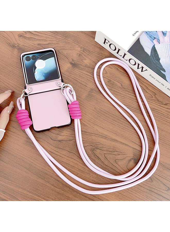 اس-توب جراب لهاتف موتورولا رازر 50 مصنوع من جلد موراندي مع حبل تعليق - Image 2