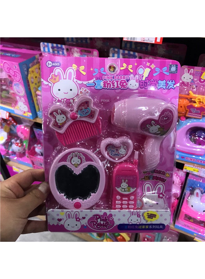 Yiyan Pink Rabbit Simulation Washing Machine Play House Toy Children Girl Girl Kitchen Teapot Educational Double Door-Color:YY37002 Mini Edge Stove - Image 5