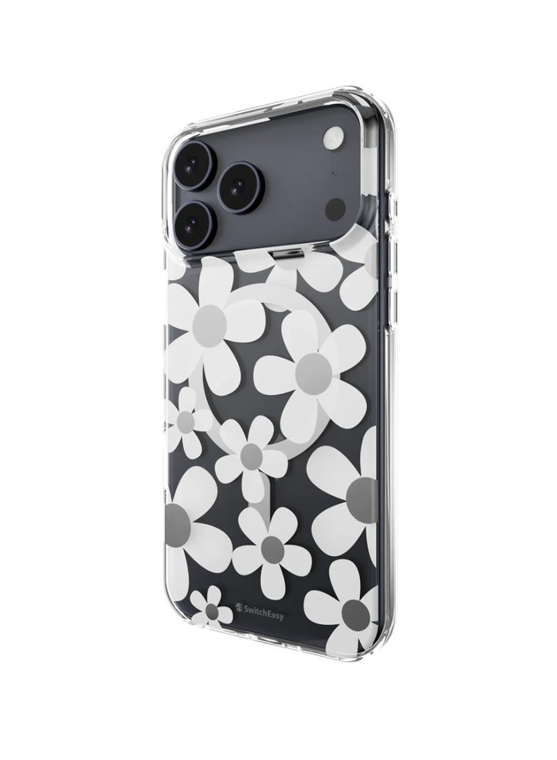 سويتش إيزي جراب سويتش إيزي فلور ثلاثي الأبعاد مقاوم للصدمات لهاتف آيفون 17 برو ماكس | ماج سيف - أبيض - Image 5