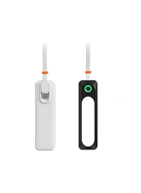 Powerful Power Bank With 5000mAh Fast Charging, Reliable Protection, Samsung Galaxy S22 S23 S21, S20 Android Phones airplane Travel Small Portable Charger with Anti-slip Type-c cable White