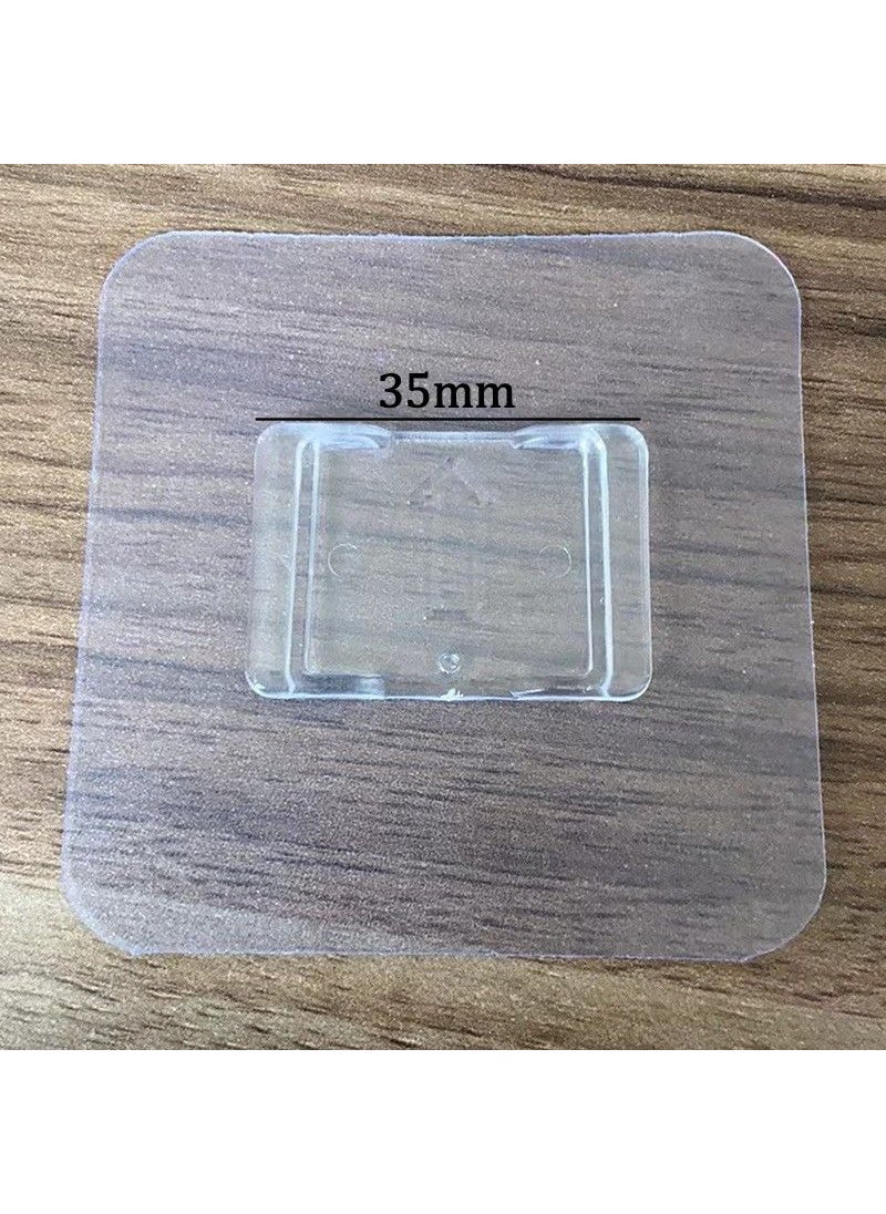 Generic No-Punching Transparent Seamless Multi-Functional Household Adhesive Hooks Strong Claw Hooks For Coats And Hats 7x 7 rectangular buckle 