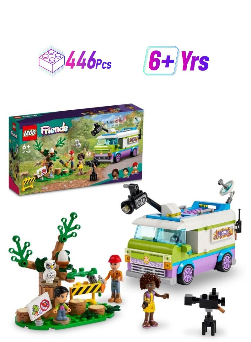 LEGO Friends Newsroom Van 41749 Building Toy Set
