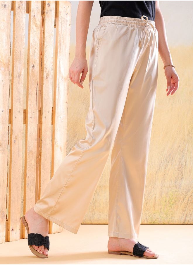 Freehand Women Flared Solid High-Rise  Pants  - Image 3